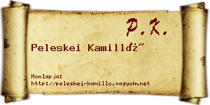 Peleskei Kamilló névjegykártya